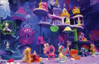  ?? CHARLES SYKES, INVISION FOR HASBRO ?? A colourful playset, that will be marketed with “My Little Pony: The movie,” Hasbro’s first fully self-financed movie through their Allspark division.