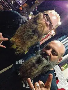  ?? CONTRIBUTE­D ?? Chuck Loesch, left, of No Control Radio, with Kirk Windstein, guitarist of Crowbar (aka Beard of Doom). Loesch is a longtime supporter of the metal scene in Austin and recently celebrated 12 years of his show, No Control Radio.