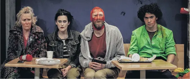  ?? PHOTOS: SUPPLIED ?? DIsconnect . . . Performing in Auckland are (from left) Jennifer Ludlam, Jess Sayer, Trygve Wakenshaw and Richard Te Are in Mr Red Light.