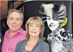  ??  ?? Honoured: Gillian Lynne with Andrew Lloyd Webber at a Cats photocall in 2014