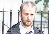  ??  ?? Fraud: Robert Sharkey (23) outside court in Belfast