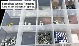  ??  ?? Specialist­s such as Timpsons have an assortment of spares.