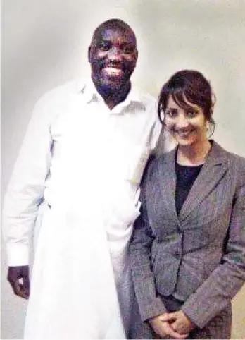  ??  ?? An image of Golriz Ghahraman with Simon Bikindi, who was convicted of inciting genocide, has prompted hundreds of Twitter responses from “disgusted” Rwandans, says Phil Quin.