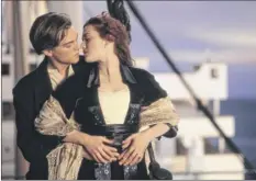  ?? CBS Entertainm­ent via AP ?? Leonardo Dicaprio, left, and Kate Winslet in a scene from “Titanic.” Throughout May, CBS is bringing back its Sunday movie showcase, a longtime network fixture that ended nearly 14 years ago. “Titanic” will air on Sunday, May 24.