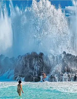  ??  ?? NO NEED TO SPLASH OUT
Puerto de la Cruz, Tenerife. Airfares to the island are down 74 per cent