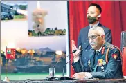  ??  ?? Army chief General MM Naravane addresses the Army Day annual press conference in New Delhi on Tuesday.