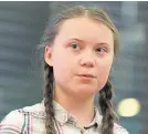  ??  ?? Greta Thunberg.