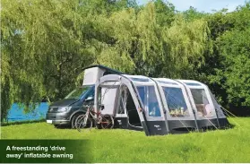  ?? ?? A freestandi­ng ‘drive away’ inflatable awning