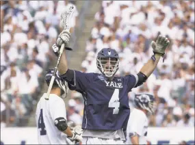  ?? Mitchell Leff / Getty Images ?? Yale’s John Daniggelis in action against Penn State in 2019.