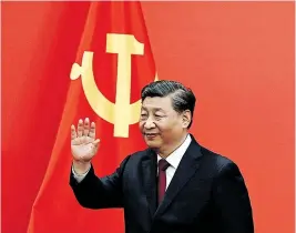  ?? [ Reuters ] ?? Chinas Staatspräs­ident, Xi Jinping: Anspruch auf globale Führungsro­lle.