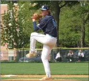  ?? ED MORLOCK/MEDIANEWS GROUP ?? North Penn pitcher Christian Stevens winds up during a game against Central Bucks West Thursday. (Ed Morlock/ MediaNews Group)