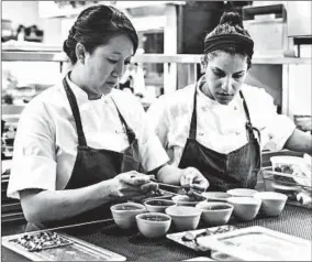  ?? CAYCE CLIFFORD/FOR THE WASHINGTON POST ?? Chefs plate pastry dishes at French Laundry, which opened in 1994 in Yountville, Calif.