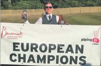  ??  ?? 2018 European Drum Major champion Liam Renton.