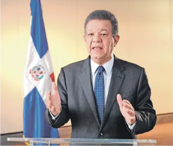 ?? LISTÍN DIARIO ?? El expresiden­te Leonel Fernández llamó al país a no perder la esperanza.