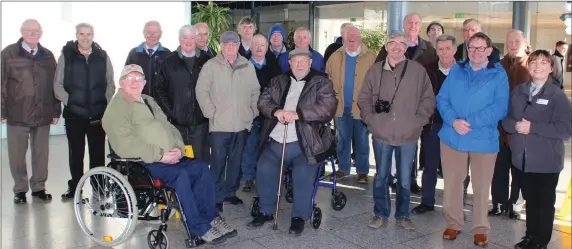  ??  ?? The Broomfield Men’s Sheds enjoyed a vsit to the Epic Centre in Dublin.