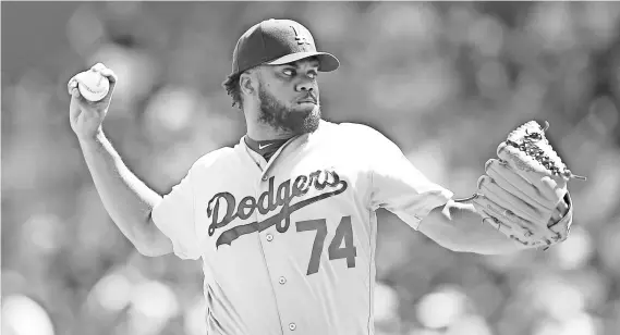  ?? CHARLES LECLAIRE, USA TODAY SPORTS ?? Reliever Kenley Jansen, who has 24 saves this season, broke the Dodgers’ all-time saves record (161) earlier in 2016.