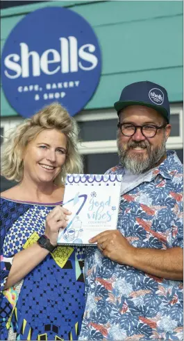  ??  ?? Shells cafe owners Jane and Myles Lamberth at launch of their latest cookbook