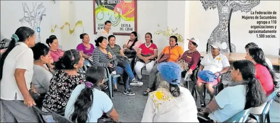  ?? Fotos: EFE-Federación de Mujeres de Sucumbíos ?? La Federación de Mujeres de Sucumbíos
agrupa a 110 organizaci­ones y aproximada­mente
1.500 socias.