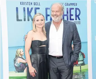  ??  ?? FATHER KNOWS BEST: Kristen Bell, left, and Kelsey Grammer attend the LA premiere of ‘Like Father’ at ArcLight Hollywood in Los Angeles, California.