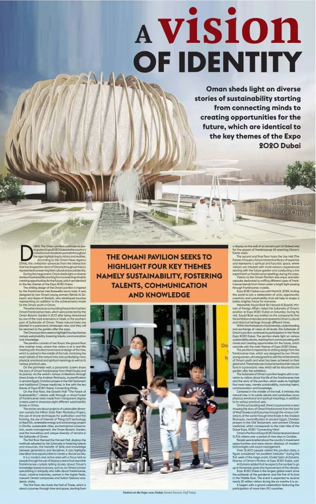  ?? Kamal Kassim, Gulf Today ?? Visitors at the Expo 2020 Dubai.