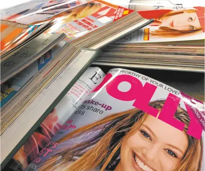  ??  ?? Dolly magazines, circa the late 1990s, in the State Library of Victoria.