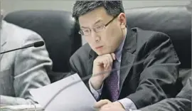  ?? Associated Press ?? STATE TREASURER John Chiang said steps his office will take include not investing in Wells Fargo securities or using the bank to buy stocks or bonds.