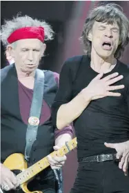  ?? DAVE ALLOCCA/ ASSOCIATED PRESS FILES ?? Keith Richards, left, and Mick Jagger of the Rolling Stones will be at the Bell Centre on June 9.