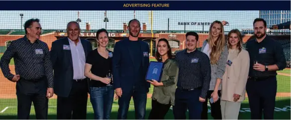  ?? PHOTO BY ATOMIC ?? 2022 Top Workplaces Mid Size Company BFK Engineers receives the Special Category Award for Best Benefits at Oracle Park.