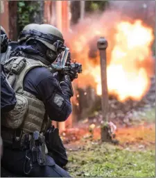  ??  ?? The elite counter-terrorism unit in training at the Curragh Camp.