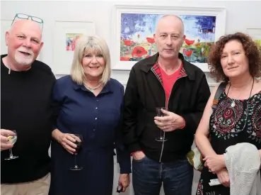  ??  ?? Pictured at the exhibition in Listoke on Friday were Dermot and Maureen Peakin, Shane O’Neill and Denise Dunphy.