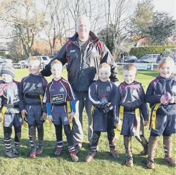  ??  ?? Scarboroug­h minis pictured at Hornsea ahead of their matrix tournament. The club’s junior sides return to action this weekend