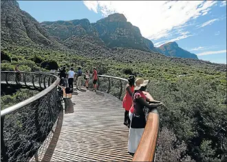  ?? Picture: THE TIMES ?? Kirstenbos­ch National Botanical Garden in Cape Town, with its tree canopy walkway, is a nature reserve in a city.