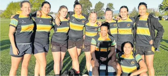  ?? Photo / Lisa Payne ?? A Te Awamutu Sports Invitation­al sevens side featuring Waikato’s Carla Hohepa, Chyna Hohepa, TenikaWill­ison and Rina Paraone.