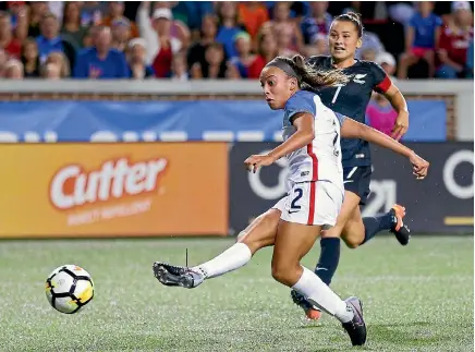  ?? PHOTO: AARON DOSTER/USA TODAY SPORTS ?? Mallory Pugh scored for the United States late in the first half and made a huge impact throughout.