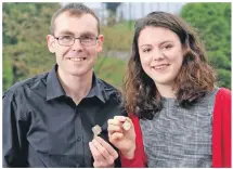  ?? Photograph: Graham Hood ?? Below: Traditiona­l Gold Medal winners Ciaran MacAonghai­s, from Fort William, and Steaphanai­dh Chaimbeul, who is a native Gaelic speaker from Kyle of Lochalsh.