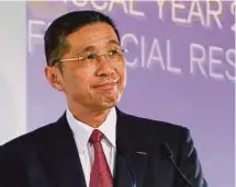  ?? EPA PIC ?? Nissan Motor Co Ltd president and chief executive officer Hiroto Saikawa has long opposed full integratio­n with alliance partner and top shareholde­r Renault.