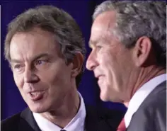  ?? ?? Pact: Tony Blair and George Bush in Crawford in 2002