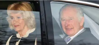  ?? ?? Optimistic view: The King and Queen leaving Clarence House on Tuesday