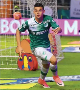  ?? FOTO ?? Nicolás Benedetti celebra el primer gol en la victoria ante América, el joven completa 3 con el Cali este semestre.