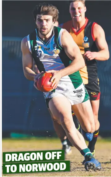  ?? Picture: STEPHEN HARMAN ?? DAZZLING SEASON: Bell Park’s Nik Rokahr has been signed to the SANFL. DRAGON OFF TO NORWOOD