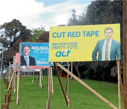  ?? ADAM JACOBSON/STUFF ?? An Auckland Transport (AT) election signs bylaw states landlords must obtain the consent of the occupier before installing a hoarding. Breaching the bylaw could result in a $500 fine.