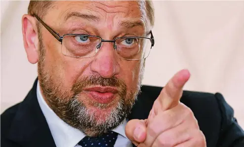  ?? FOTO: UWE MISERIUS ?? SPD-Chef und Kanzlerkan­didat Martin Schulz (61).