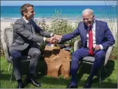  ??  ?? French President Emmanuel Macron and Biden