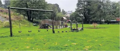  ??  ?? ●● The play area off Northfield Road, Rising Bridge is set for a revamp