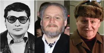  ??  ?? This combinatio­n of file pictures shows (left to right) a portrait of Venezuelan self styled revolution­ary Ilich Ramirez Sanchez, also known as ‘Carlos the Jackal’ taken in the early 1970’s. — AFP