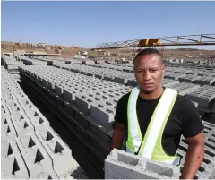  ??  ?? Anele Peti currently employs 32 people in his brick manufactur­ing company.