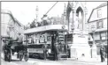  ??  ?? The brand new Car No 5 arrives at the Queen’s Monument in Maidstone High Street in 1904