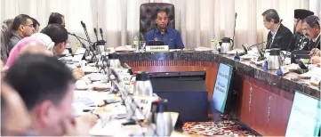  ?? — Bernama photo ?? Kulasegara­n chairs the National Labour Advisory Council meeting at Parliament House.