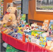  ??  ?? Kenny Burke of Bridgewate­r’s Boston Pizza said his 10th annual toy drive was a success and that the event allows families in Lunenburg County to have the Christmas they deserve.