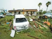  ?? JULIO CORTEZ/AP ?? Damage is seen after a tornado struck May 13 in Port Isabel, Texas, near South Padre Island.